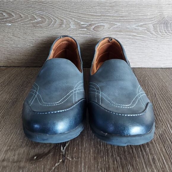 Eurosoft by Sofft navy loafer vegan leather size 8 - Picture 2 of 10